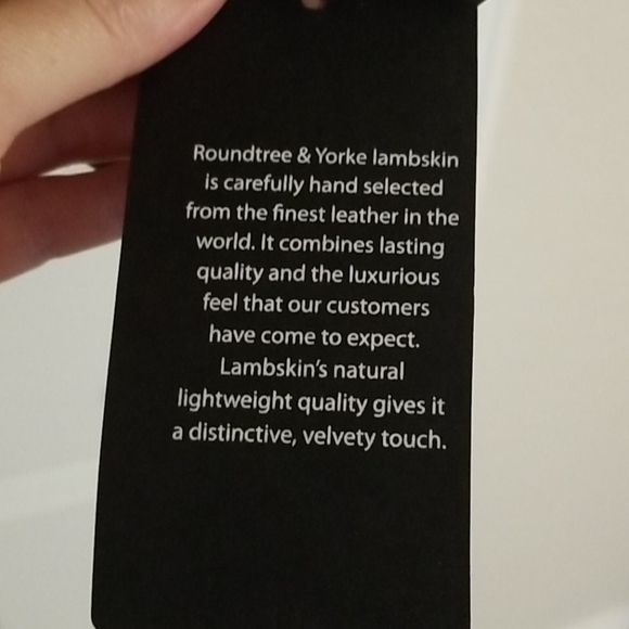 NWT Mens Roundtree & Yorke Lambskin Leather Jacket - Picture 3 of 5